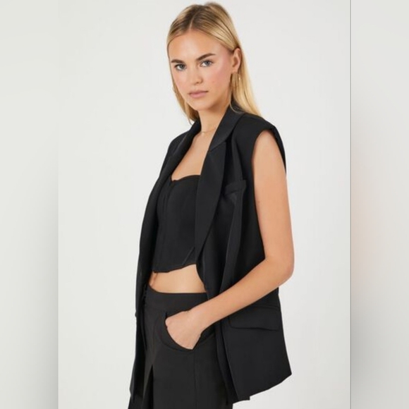 Notched Double Breasted Vest sz Small NWT - Picture 3 of 6